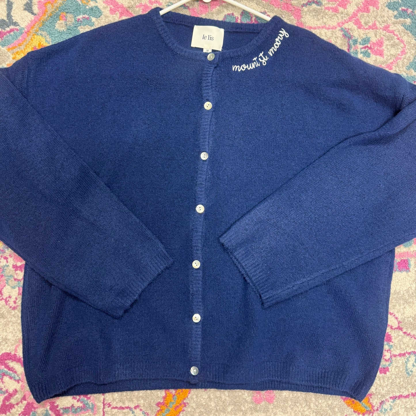 "Mount St. Mary" Embroidered Cardigan