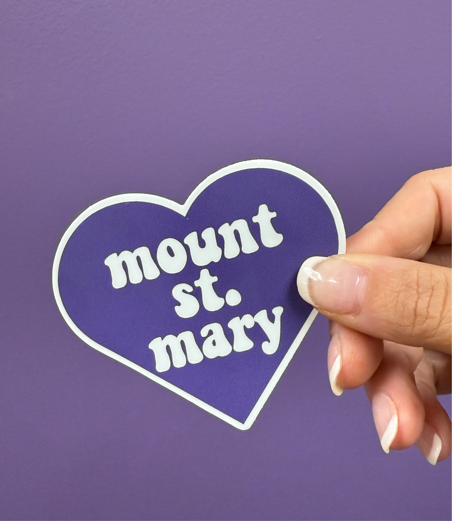 "Mount St. Mary" Die-Cut Heart Sticker