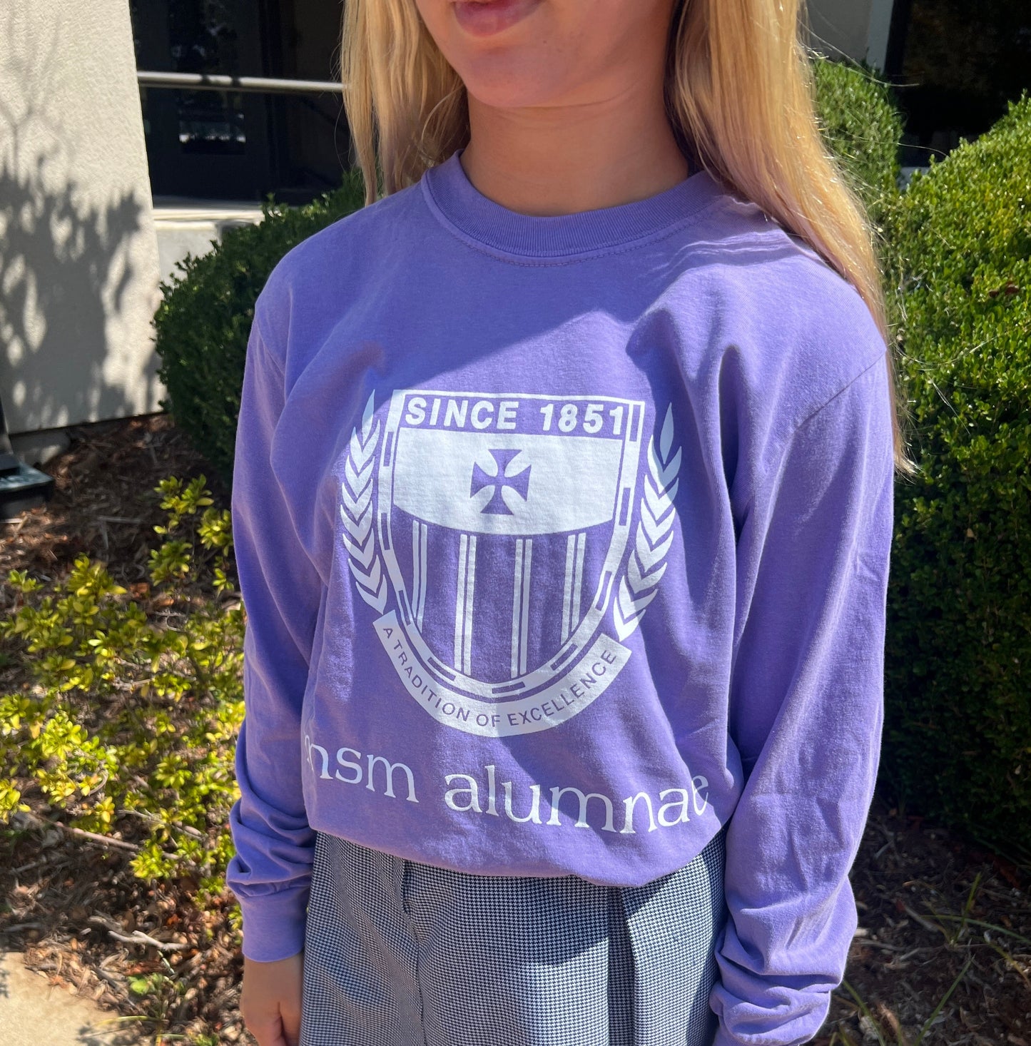 "MSM Alumnae" Long-Sleeve Crewneck Tee