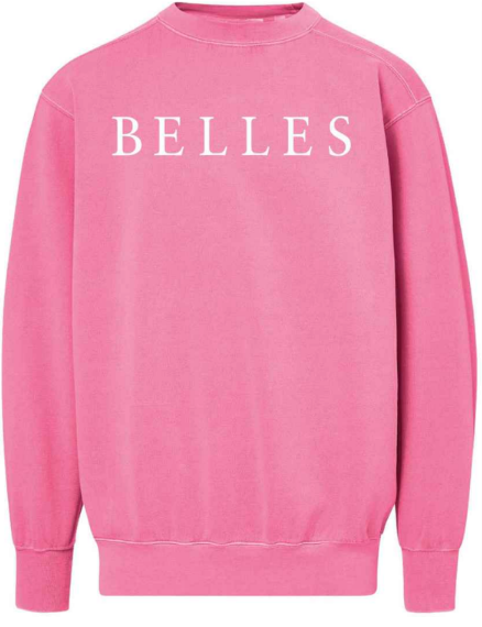 "Belles" Crewneck in Pink