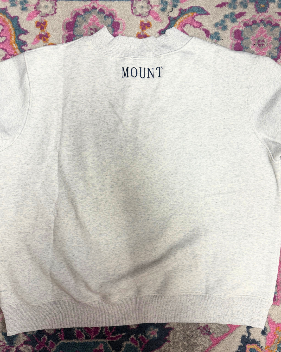 "1851" Mockneck in Gray/Navy Gingham