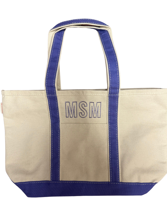 Medium Purple Stripe Boat Totes