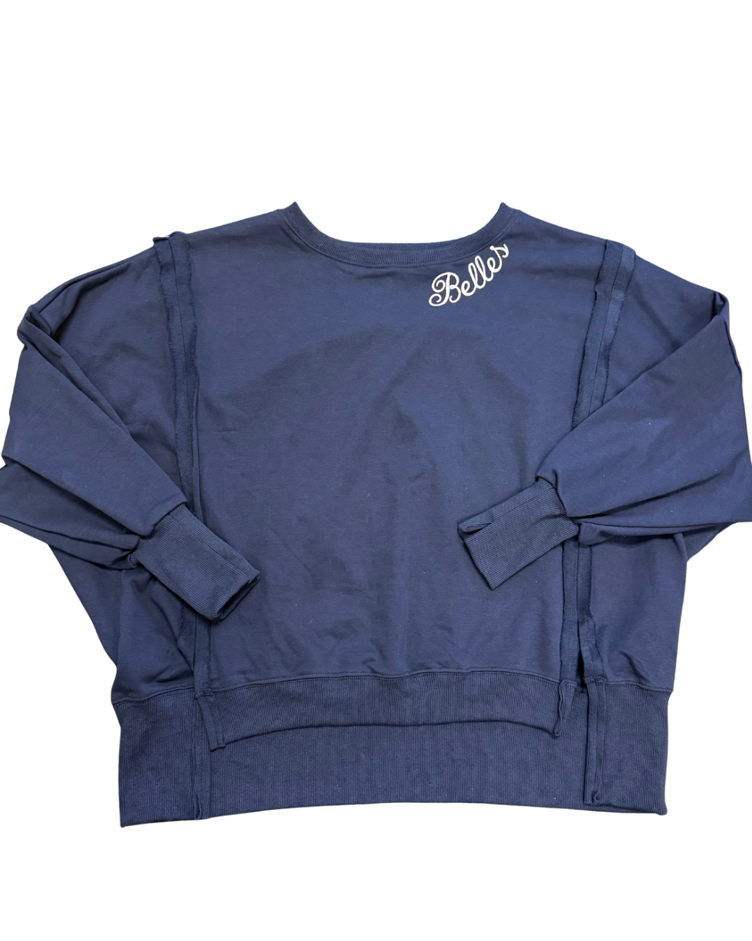 "Belles" Navy Oversized Sweatshirt