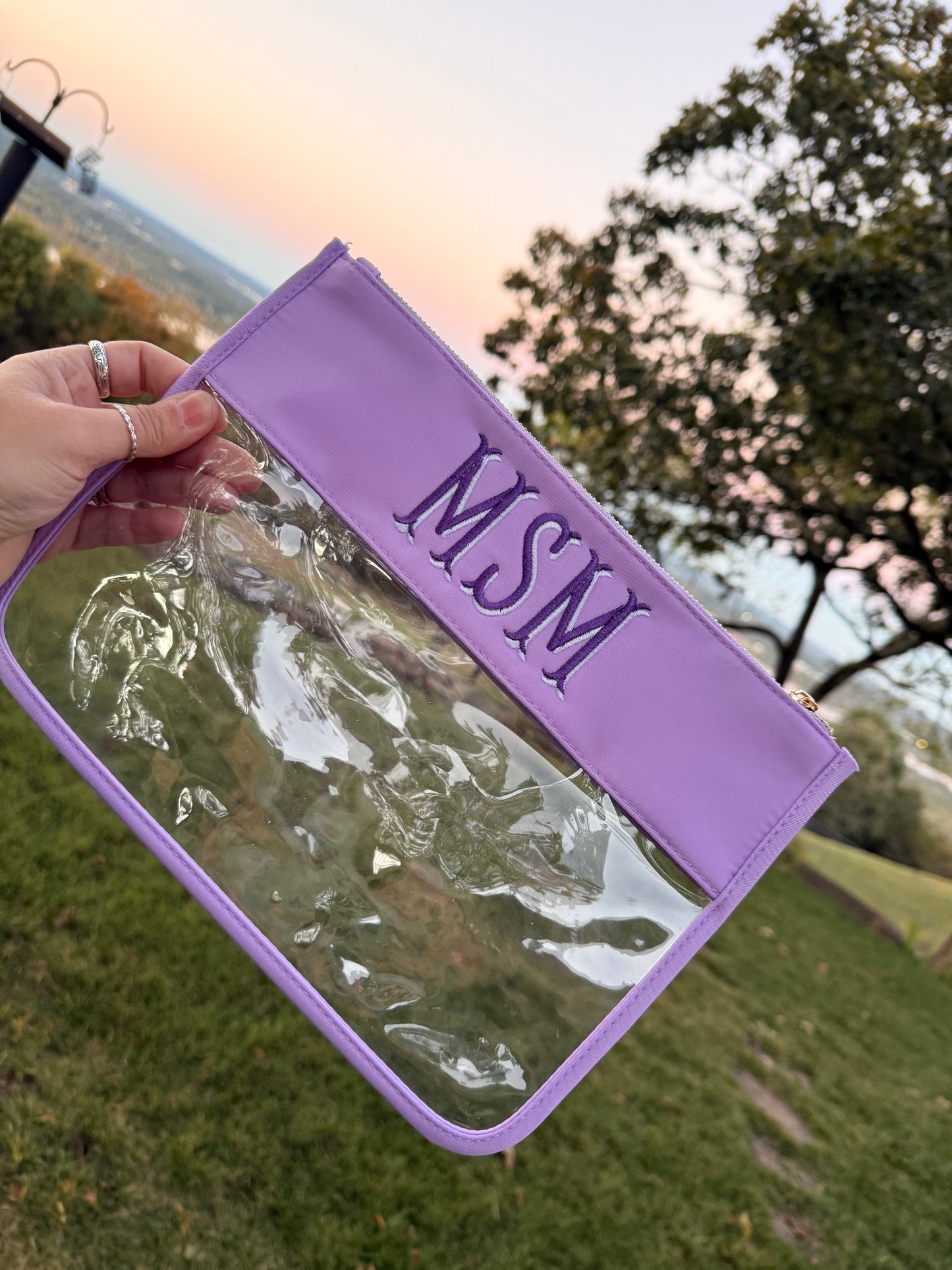 "MSM" Pouch in Lavender