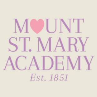 "Mount St. Mary Academy" Heart Crewneck in Oatmeal