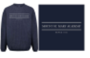 "Mount St. Mary Academy" Corded Sweatshirt in Navy
