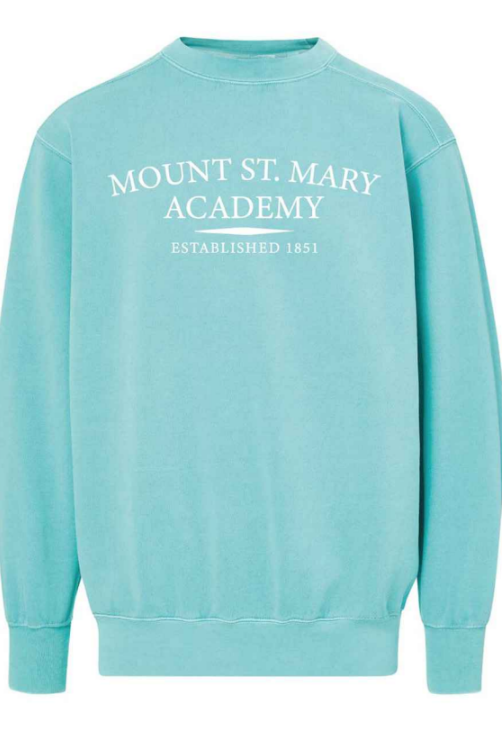 "Mount St. Mary" Crewneck in Barbados Blue