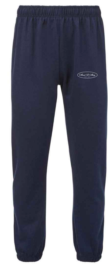 "Mount St. Mary" Cursive Sweatpant in Navy/White