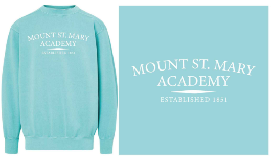 "Mount St. Mary" Crewneck in Barbados Blue